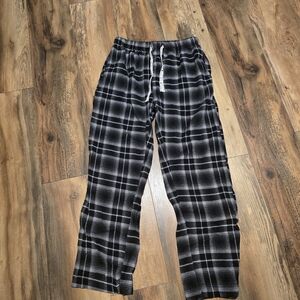Men's Black and Gray Plaid Joggers